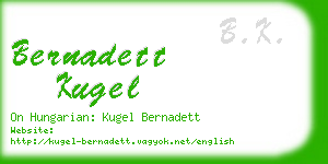 bernadett kugel business card